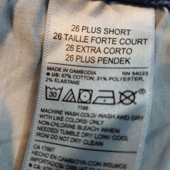 Old Navy Jeans Plus Size 26 Short Power Slim Straight Blue Denim Pants High Rise - Picture 6 of 7